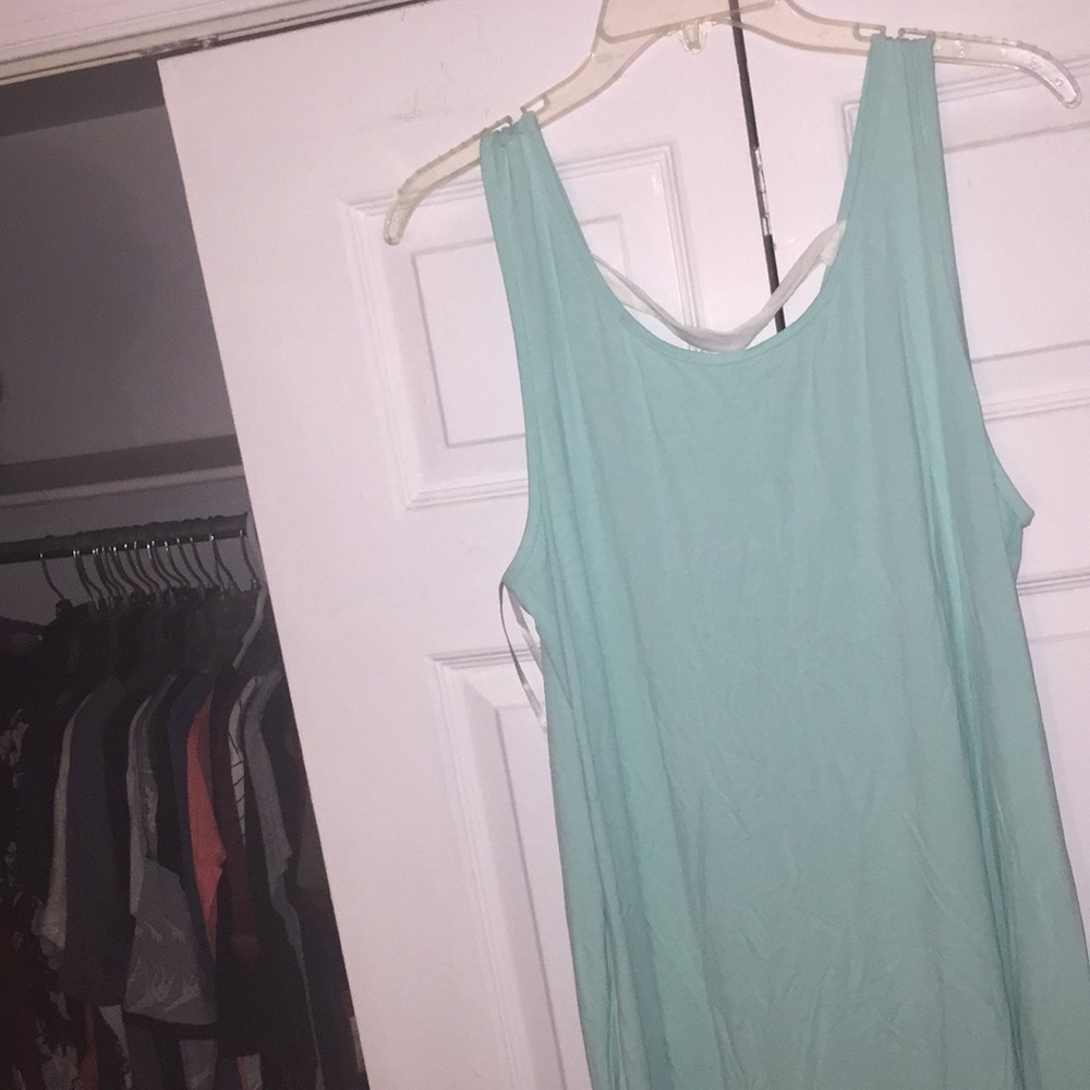 Mint color cotton dress